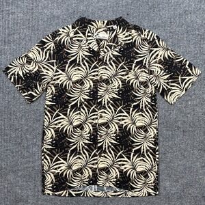Oliver & Burke Men's Button‎ Up Shirt Medium Palm Leaves Short Sleeve Tropical